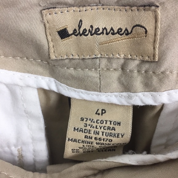 Anthropologie Khaki Button Front Belted Crop Pant - Picture 3 of 6